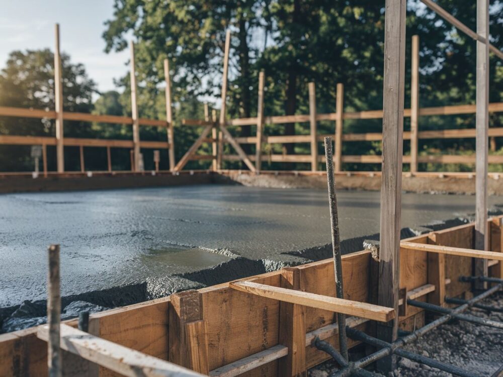 beton wiążący na budowie