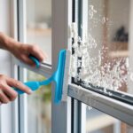 czyszczenie ramy okiennej
