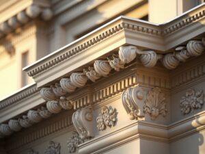 detal architektoniczny gzymsu