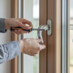 montaż klamki w oknie