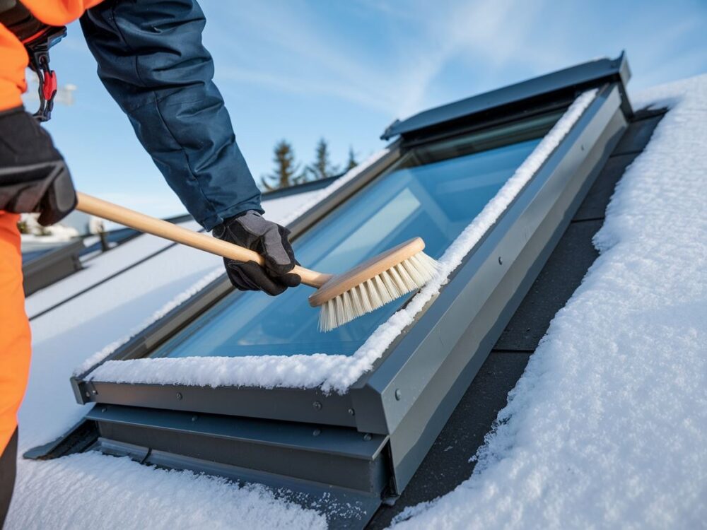 odśnieżanie okna dachowego